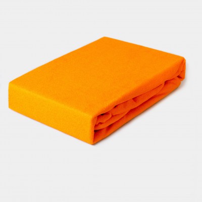 Prostěradlo FROTÉ 160x200 oranžové